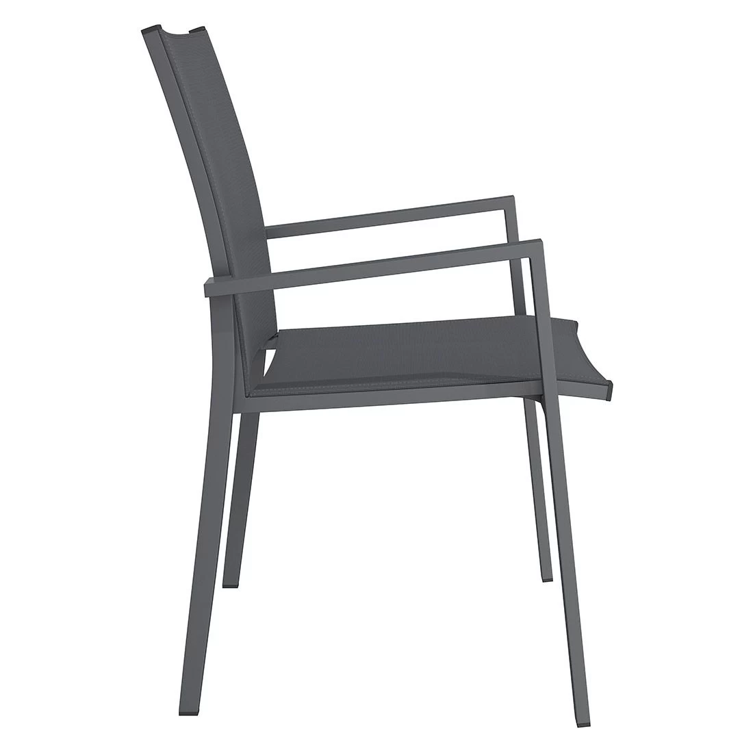 OUTLIV. Kobe Stapelsessel Aluminium/Textilene Anthrazit 4 OUTLIV. Kobe Stapelsessel Aluminium/Textilene Anthrazit – Bild 4