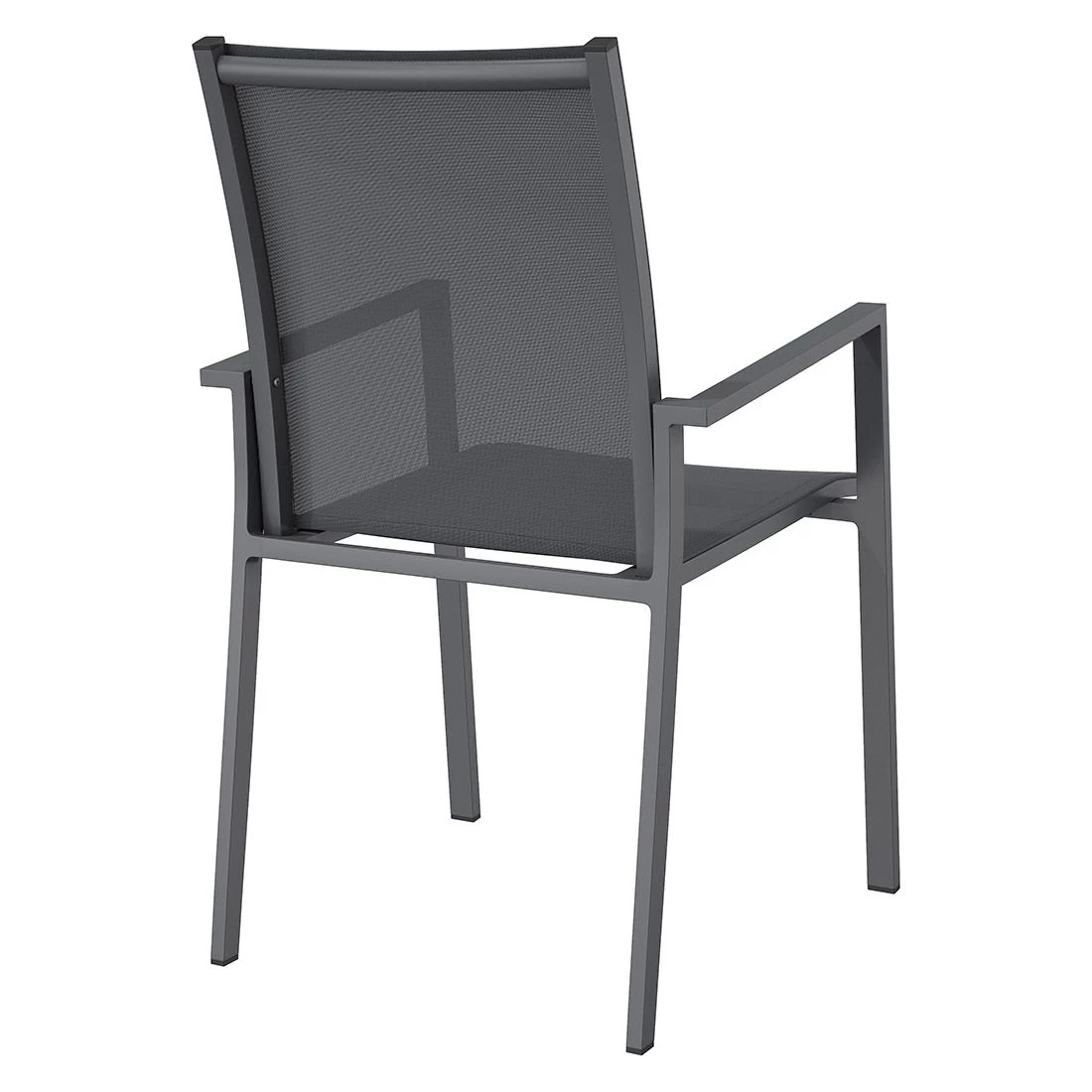 OUTLIV. Kobe Stapelsessel Aluminium/Textilene Anthrazit 5 OUTLIV. Kobe Stapelsessel Aluminium/Textilene Anthrazit – Bild 5