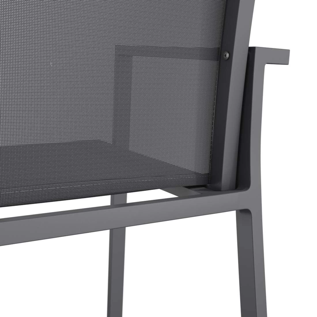 OUTLIV. Kobe Stapelsessel Aluminium/Textilene Anthrazit 9 OUTLIV. Kobe Stapelsessel Aluminium/Textilene Anthrazit – Bild 9