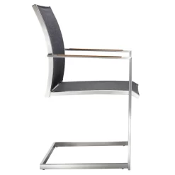 OUTLIV. Kreta Freischwinger Edelstahl/Textilene Silber/Coal -Gartenmöbel Store outliv kreta freischwinger aluminium rope 1365895 3