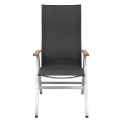 OUTLIV. Kreta Klappsessel Edelstahl/Textilene Silber/Coal -Gartenmöbel Store outliv kreta klappsessel edelstahl rope 1365950 2