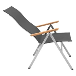 OUTLIV. Kreta Klappsessel Edelstahl/Textilene Silber/Coal -Gartenmöbel Store outliv kreta klappsessel edelstahl rope 1365950 6