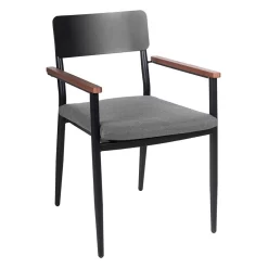 OUTLIV. Lorenzo Stapelstuhl Aluminium/Eukalyptus Anthrazit/Natur