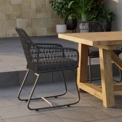 OUTLIV. Verona Gartensessel Aluminium/Rope Charcoal -Gartenmöbel Store outliv verona diningsessel aluminium rope 1347393 2