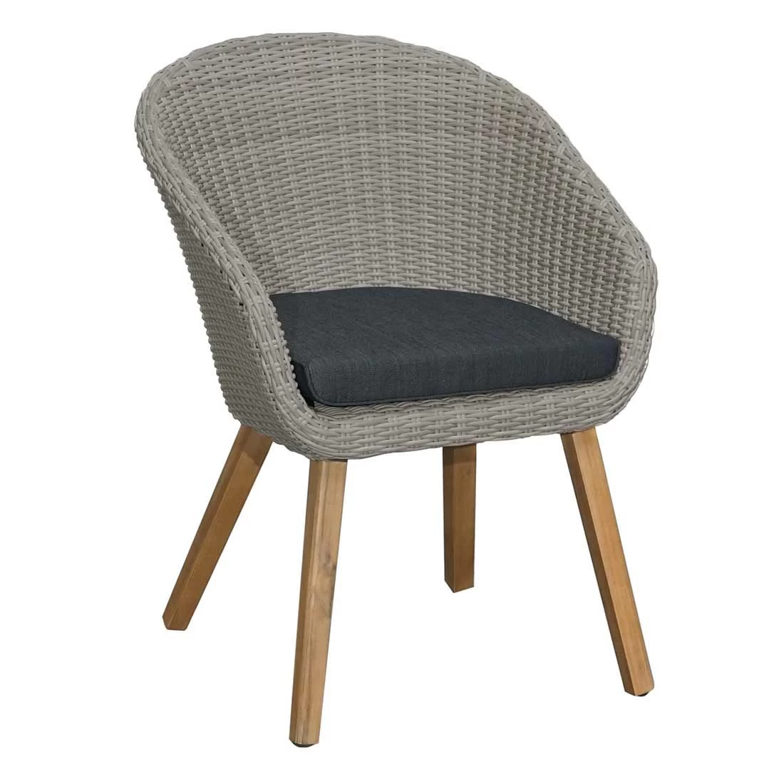 Ploß Flores Gartensessel Geflecht/Akazie Grau/Natur 1 Ploß Flores Gartensessel Geflecht/Akazie Grau/Natur