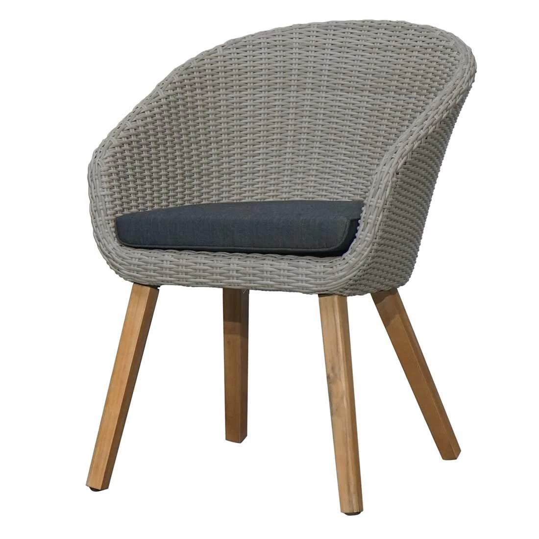 Ploß Flores Gartensessel Geflecht/Akazie Grau/Natur 2 Ploß Flores Gartensessel Geflecht/Akazie Grau/Natur – Bild 2