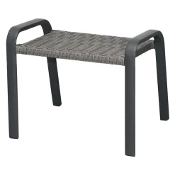 Ploß Tuvalu Hocker Aluminium/Geflecht Grau -Gartenmöbel Store ploss tuvalu hocker aluminium geflecht 1367457 5
