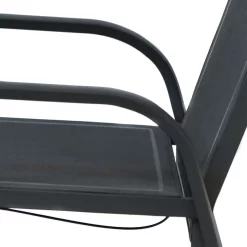 Ploß Tuvalu Stapelsessel Aluminium/Textilene Anthrazit/Grau -Gartenmöbel Store ploss tuvalu stapelsessel aluminium textilene 1367314 10