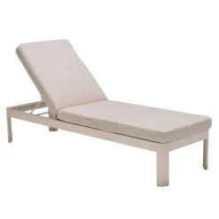 LifestyleGarden Portals Gartenliege Aluminium/Olefin Korallensand-Matt/Pergament