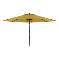 Schöner Wohnen Savaneta Mittelstockschirm 300x300cm Aluminium/Polyester Schwarz/Senf