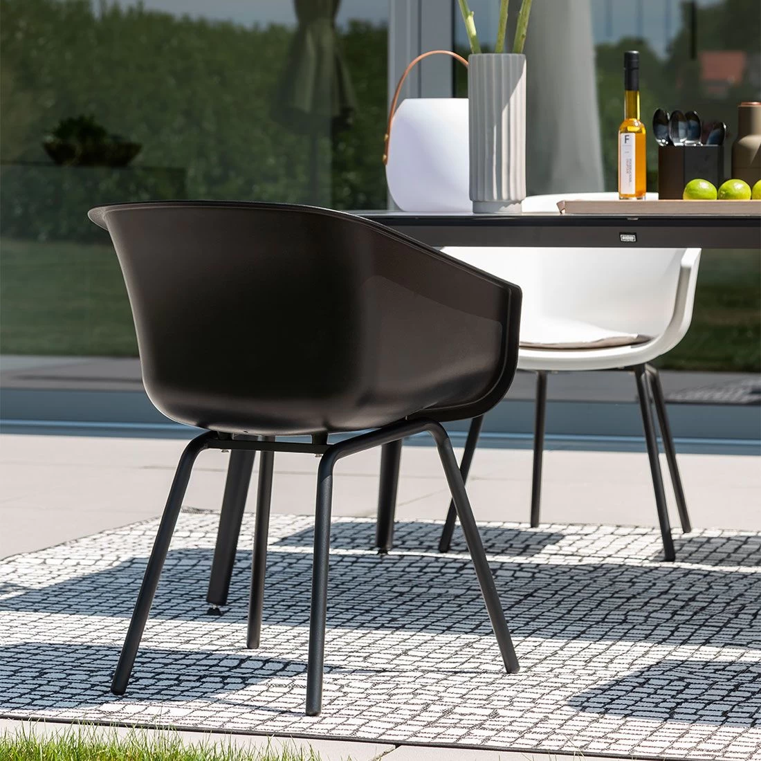 Schöner Wohnen Texel Gartensessel Aluminium/Kunststoff Schwarz 3 Schöner Wohnen Texel Gartensessel Aluminium/Kunststoff Schwarz – Bild 3