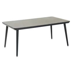 Schöner Wohnen Texel Gartentisch 170x100cm Aluminium/Glaskeramik Schwarz/Keramik