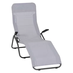 Siena Garden Anco Bäderliege Stahl/Textilene Anthrazit/Hellgrau