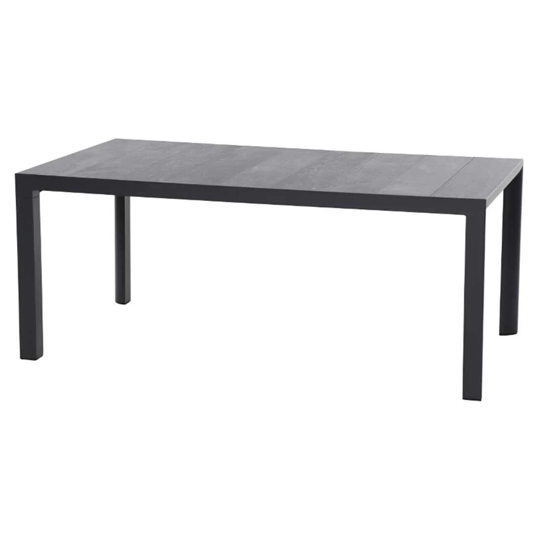 Siena Garden Ancona Gartentisch 180x100cm Aluminium/Keramik Matt Anthrazit/Wood Grey