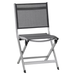 Siena Garden Tesoro Klappstuhl Aluminium/Ranotex®-Gewebe Silber/Grau