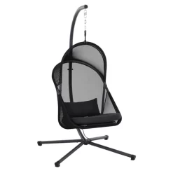 Siena Garden Yobaya Hängesessel Stahl/Polyester Inkl. Kissen Anthrazit/Cool Black