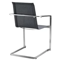 Solpuri Jazz Freischwinger Edelstahl/Textilene Silber/Coal -Gartenmöbel Store solpuri jazz freischwinger edelstahl textilene 1475037 4