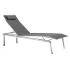 Solpuri Jazz Gartenliege Edelstahl/Textilene Silber/Coal