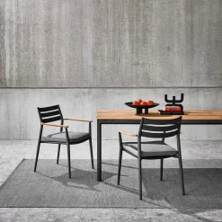 Solpuri Pia Stapelsessel Aluminium/Teak Anthrazit/Natur -Gartenmöbel Store solpuri pia stapelsessel aluminium teak 1465544 4