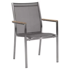 Stern Cardiff Stapelsessel-Set 4-tlg. Edelstahl/Textilene Silbergrau -Gartenmöbel Store stern cardiff stapelsessel set 4 tlg edelstahl textilene 973778 3