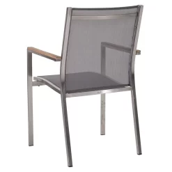 Stern Cardiff Stapelsessel-Set 4-tlg. Edelstahl/Textilene Silbergrau -Gartenmöbel Store stern cardiff stapelsessel set 4 tlg edelstahl textilene 973778 4