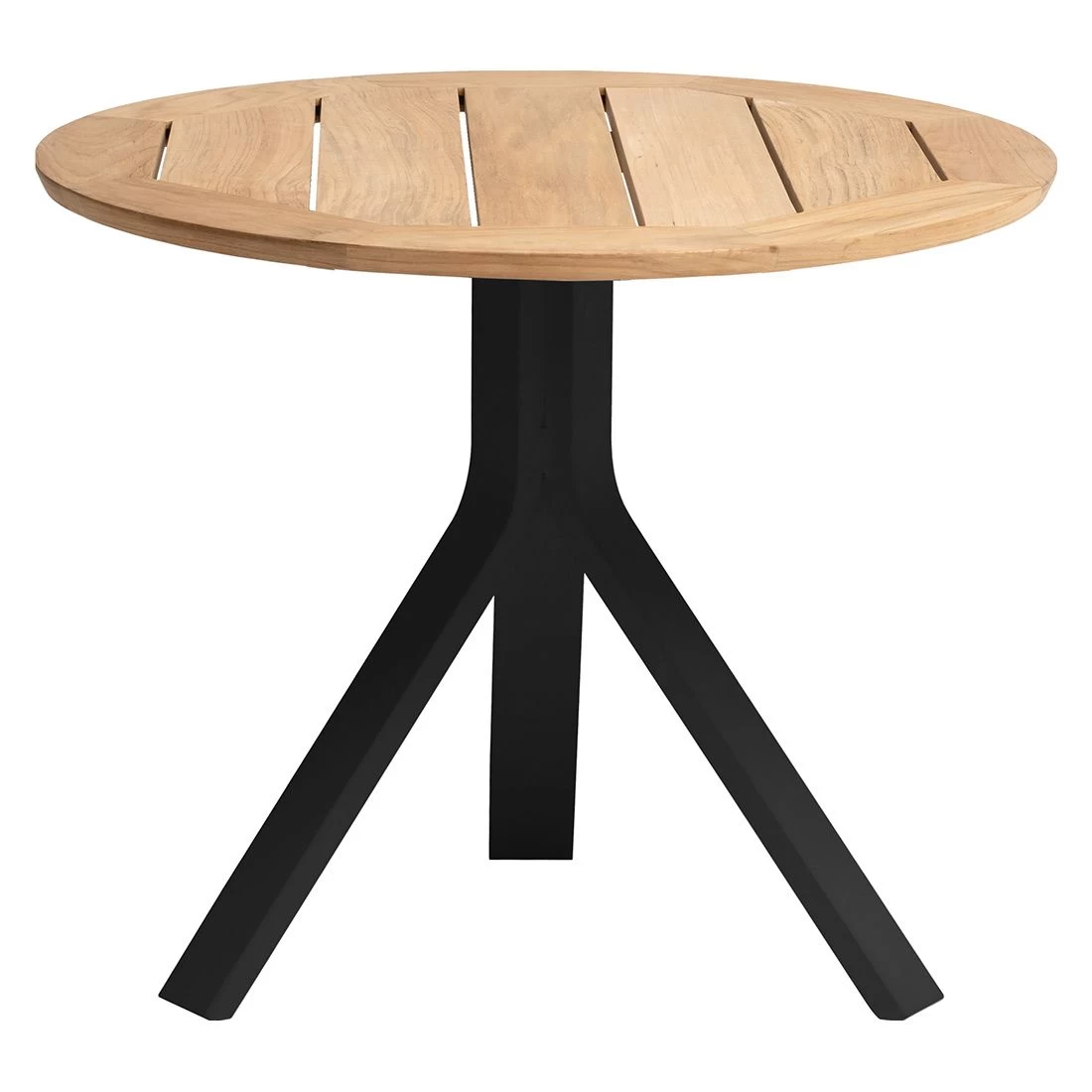 Stern Freddie Beistelltisch Aluminium/Teak Schwarz Matt/Natur 1 Stern Freddie Beistelltisch Aluminium/Teak Schwarz Matt/Natur