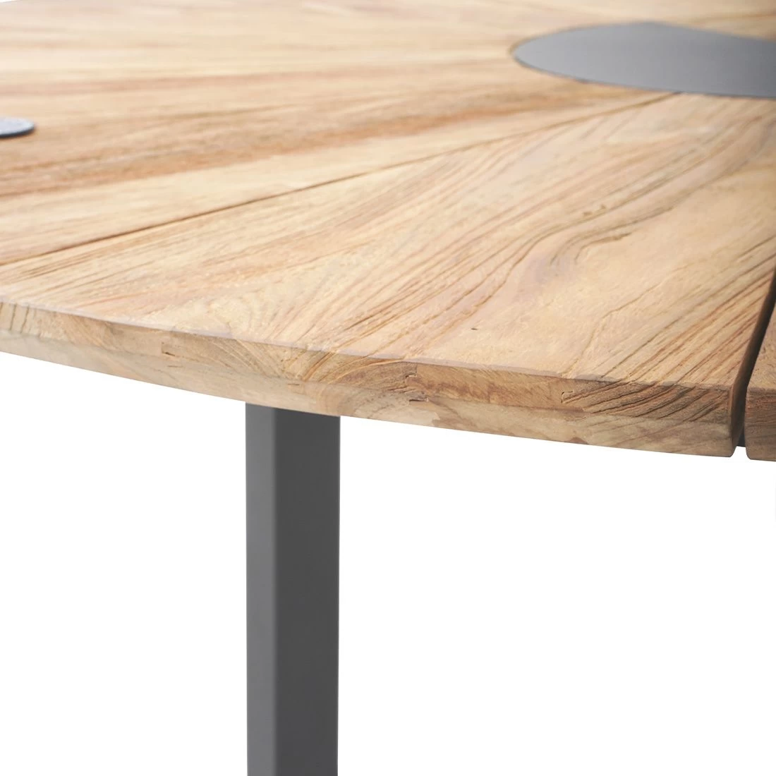 Zebra Catax Ausziehtisch 135/185x135cm Edelstahl/Teak Graphit/Natur 3 Zebra Catax Ausziehtisch 135/185x135cm Edelstahl/Teak Graphit/Natur – Bild 3